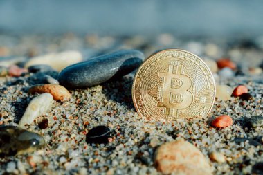 Sahilde Bitcoin sanal para birimi