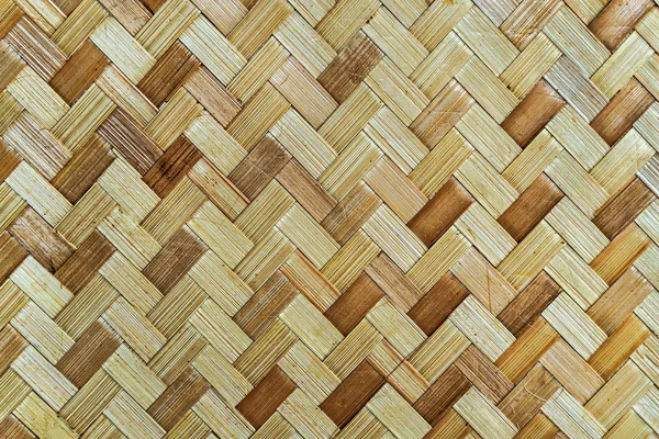 Native Thai style bamboo wall, natural wickerwork. yellow woven bamboo wall