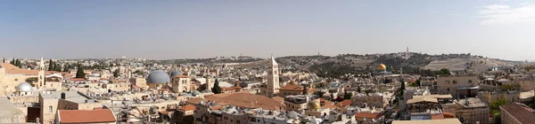 Panorama of the city from the top of Damascus Gate, including the Muslim and Christian Quarters, Jerusalem, Israel