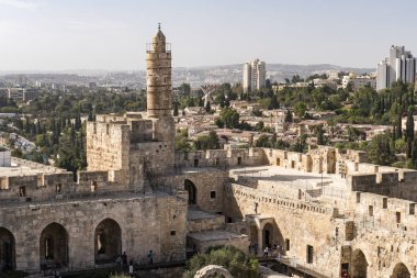 Osmanlı Camii, David'ın Kulesi, Kudüs, İsrail içinde bulunan yüksek Minare