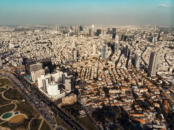 Vista Superior Los Altos Rascacielos Tel Aviv Ciudad Costera Israel — Foto de Stock