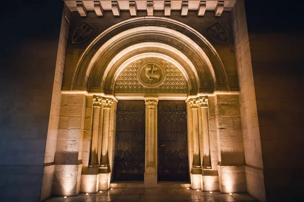 Iglesia Luterana Puerta Transfiguración Ciudad Vieja Jerusalén Israel Gran Puerta — Foto de Stock