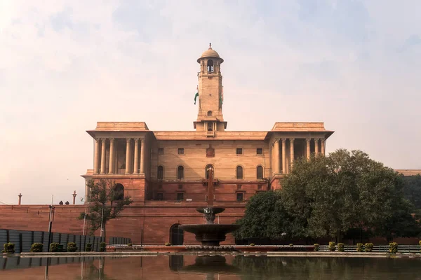 Casa de Presidentes Iluminados en la India. Rashtrapati Bhavan . — Foto de Stock