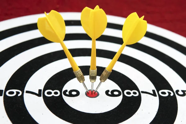 Yellow dart with target arrows , Success or Goal symbol. game of Darts. Sports target. targeted advertising