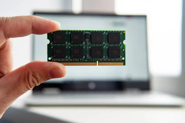 RAM est la mémoire qui est dans l'ordinateur portable . — Photo