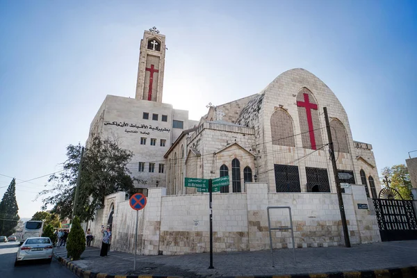 Catholic Church Blue Sky Amman Jordan October 2018 — Stock Photo, Image