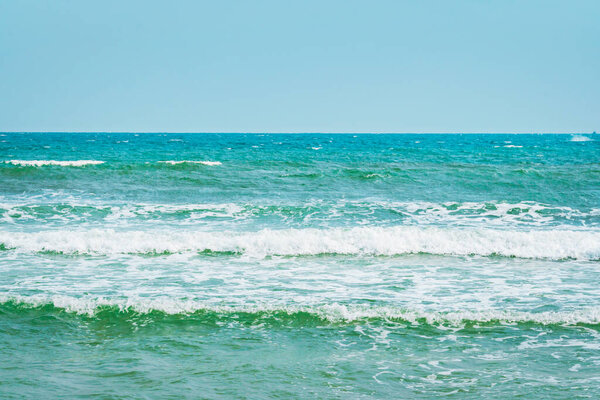 blue sea blue sky horizon