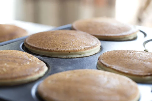 Langkah Langkah Membuat Pancake Memasak Proses Dapur — Stok Foto