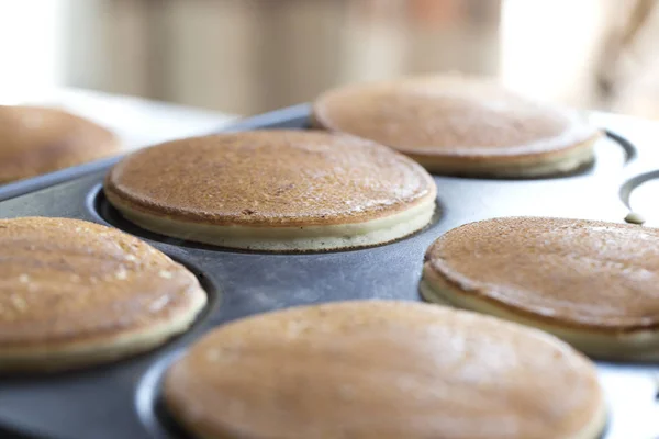 Stappen Van Koken Pannenkoek Maken Het Kookproces Keuken — Stockfoto