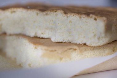 Ev yapımı Şifon veya sünger kek. Lezzetli sünger yumuşak kek