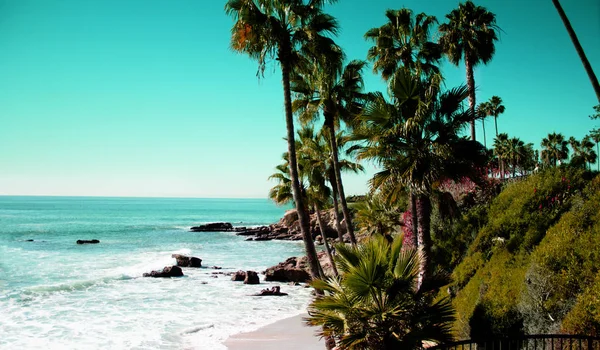 Stranden Laguna Beach Kalifornien Usa Vågorna Stilla Havet Victoria Stranden — Stockfoto