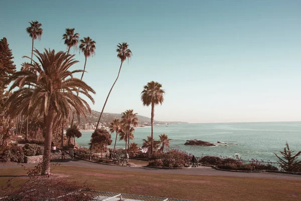 Playa Laguna California Vista Desde Parque Heisler Laguna Una Comunidad —  Fotos de Stock