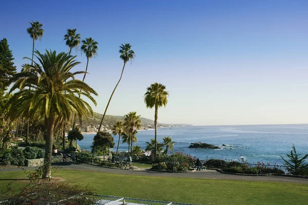 Plaży Laguna Beach California Usa Fale Oceanie Spokojnym Plaży Victoria — Zdjęcie stockowe