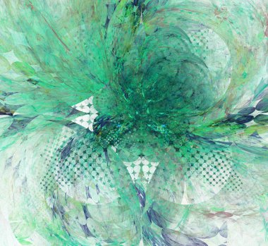 Soyut bir bilgisayar modern fraktal tasarım üretti. Soyut fraktal renk dokusu. Dijital sanat. Soyut Form ve Renkler. Tasarımınız için soyut fraktal öge.