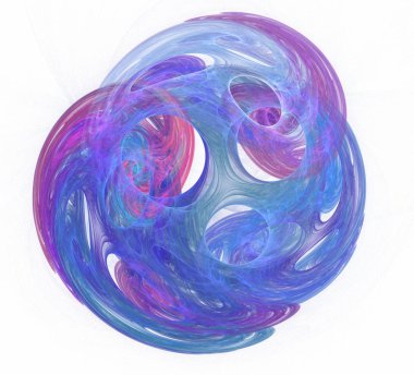 Soyut bir bilgisayar modern fraktal tasarım beyaz arka planda oluşturulan. 