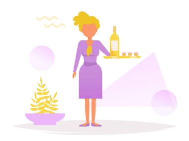 Garson vektör. Çizgi film