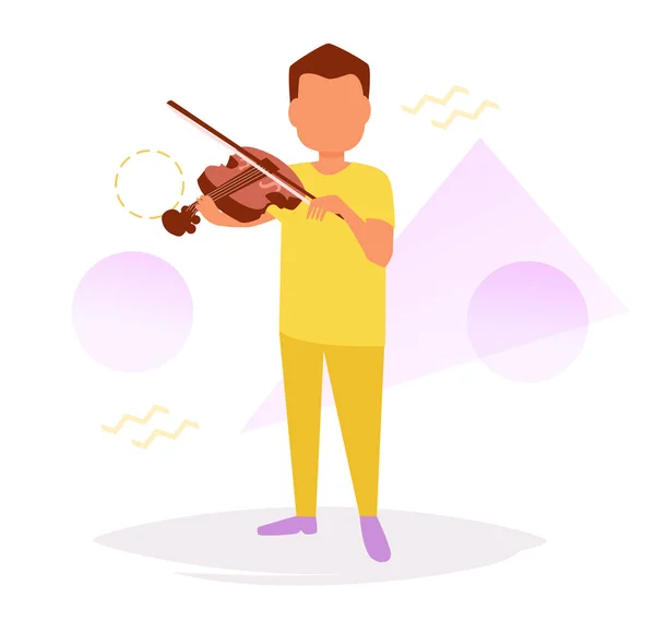 Man playing the violin Vector. — Stock Vector