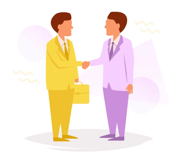 Businessmen shake hands — Stock Vector