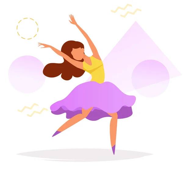 Danseuse Vector. Caricature . — Image vectorielle