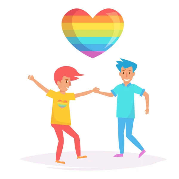 Homo's dansen Lgbtq Vector. — Stockvector