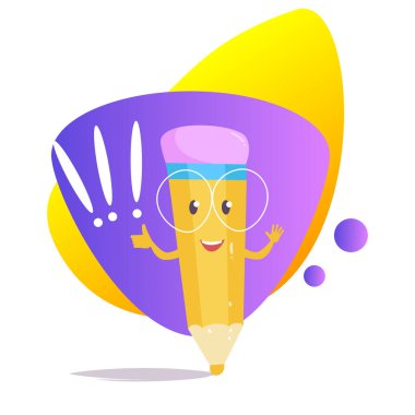 Kalem vektör. Çizgi film. Beyaz arka plan üzerinde izole sanat.