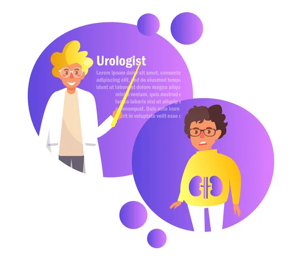 Urologist Vector. Cartoon. Isolated art on white background. — Stock Vector