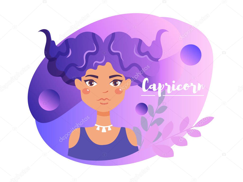 Sign of the zodiac. Horoscope. Astrology. Vector isolated illustration. Cartoon characters.