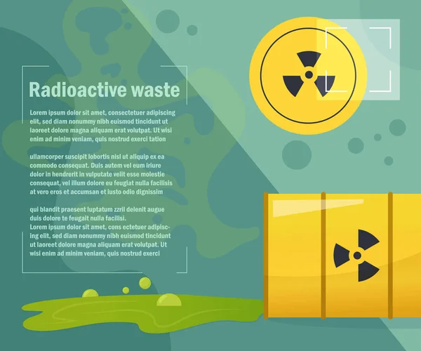 Resíduos tóxicos e radioactivos. Vetor de Barris. Desenhos animados. Despejo isolado, armazenamento —  Vetores de Stock