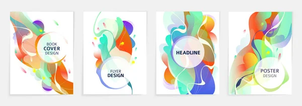 El ilanı, broshure, kitabın kapağı, poster, web, bir tasarım seti — Stok Vektör
