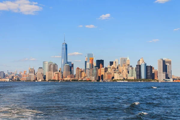 Manhattan Skyline Sobre Río Hudson Nueva York — Foto de Stock