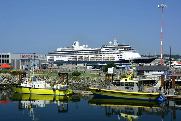 Terminal Navios Cruzeiro Ogden Point Victoria Canadá Julho 2018 Navio — Fotografia de Stock