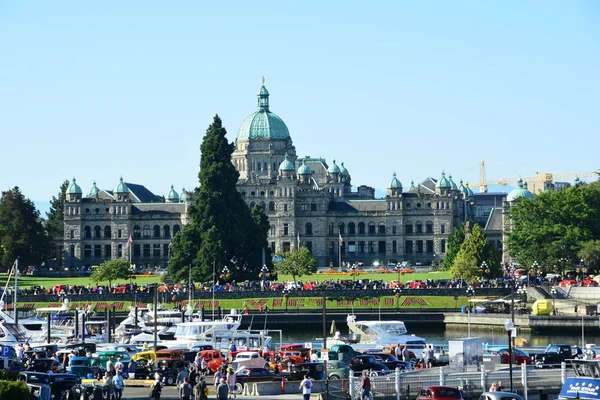 Victoria Канада Июля 2019 Iconic Inner Harbor Victoria Marina Filled — стоковое фото