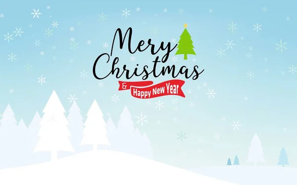 Noel ve yeni yıl kış manzarası ile baskı ile