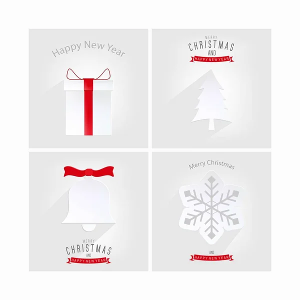 Noel ve yeni yıl kartı set