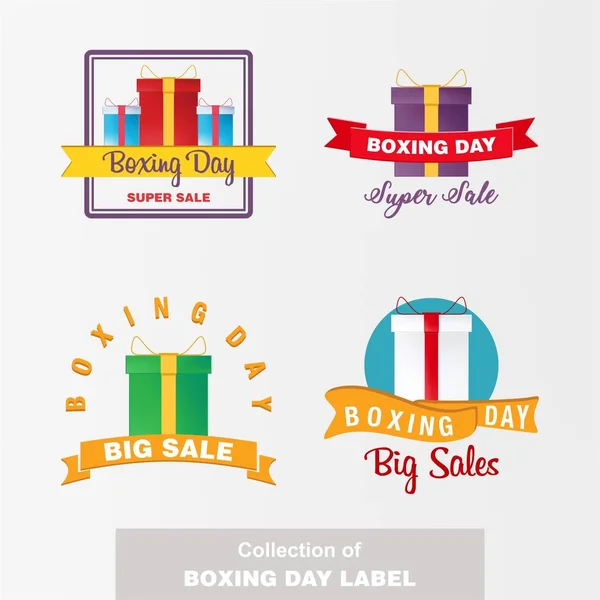 Collection Boxing Day Label — Stock Vector