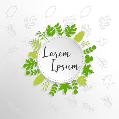 metniniz için yer ile çiçek ve yaprak çerçeve