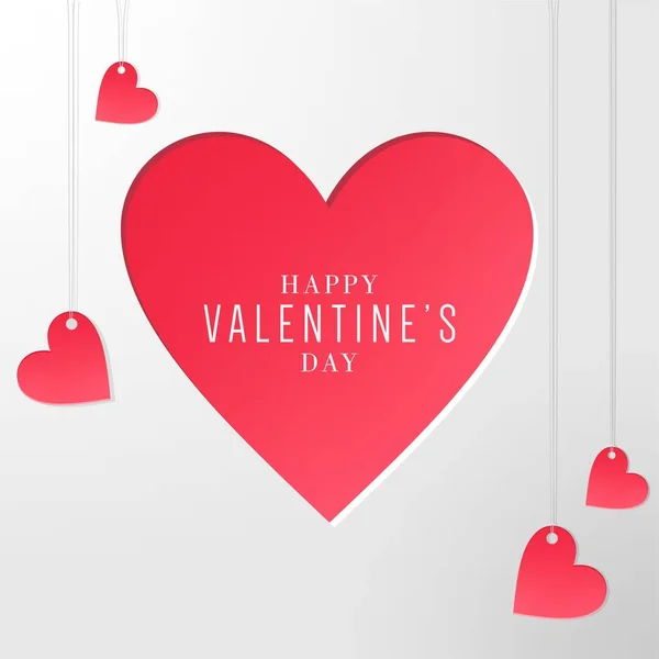 Fondo Del Día San Valentín Con Corazones — Vector de stock