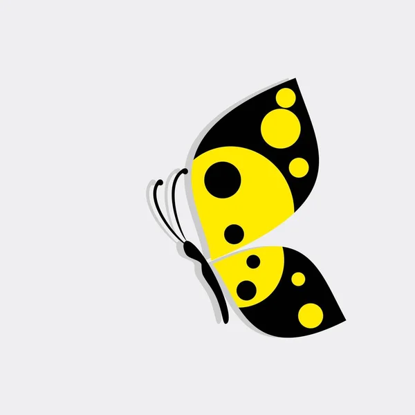 Icône Papillon Isolé Sur Fond — Image vectorielle