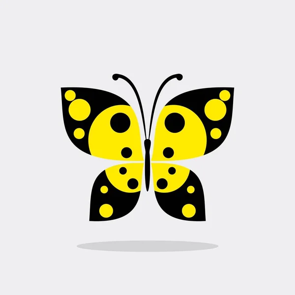 Icono Mariposa Aislado Fondo — Vector de stock