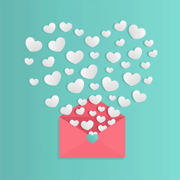 Valentinstag Hintergrund Mit Herzen — Stockvektor