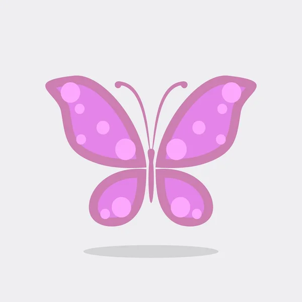 Schmetterling Symbol Isoliert Auf Dem Hintergrund — Stockvektor