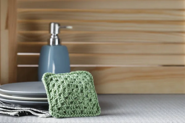 Herbruikbare haak hand gemaakt spons voor afwassen — Stockfoto