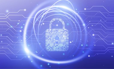 Cyber koruma kavramı. Soyut teknolojik altyapı. Eps10