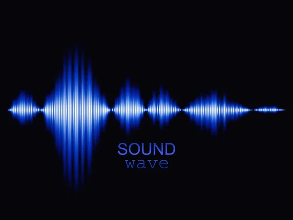 Синий Фон Звуковой Волны Абстрактная Векторная Иллюстрация Eps10 — стоковый вектор