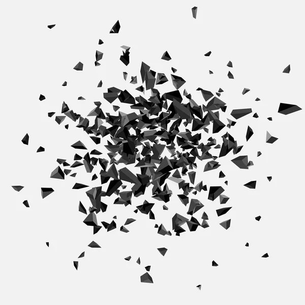 Soyut siyah patlama. Geometrik arka plan. Vektör çizim Eps10