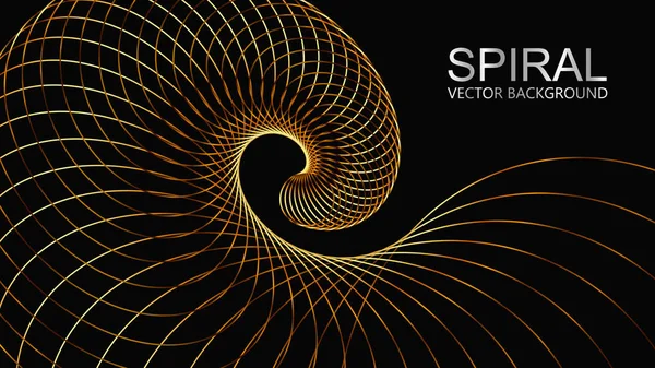 Una Spirale Oro Sfondo Lusso Illustrazione Vettoriale Eps10 — Vettoriale Stock