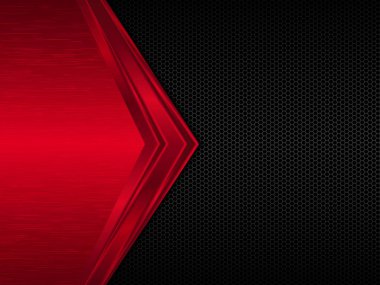 Siyah ve kırmızı metal arka plan. Soyut vektör illüstrasyonu EPS10
