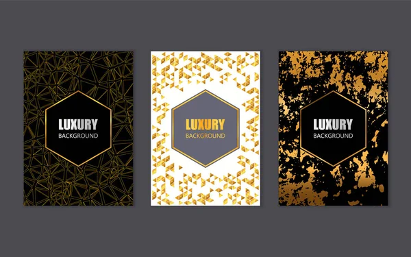 Conjunto Luxo Folheto Brochura Design Cartão Ilustração Vetorial Eps10 — Vetor de Stock