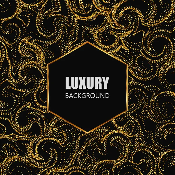 Textura Dourada Brilhante Fundo Festivo Luxo Ilustração Vetorial Eps10 —  Vetores de Stock