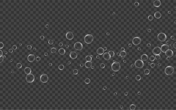 Bulles Réalistes Effet Transparent Illustration Vectorielle Pse10 — Image vectorielle